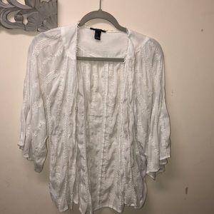 White cardigan or bikini coverup